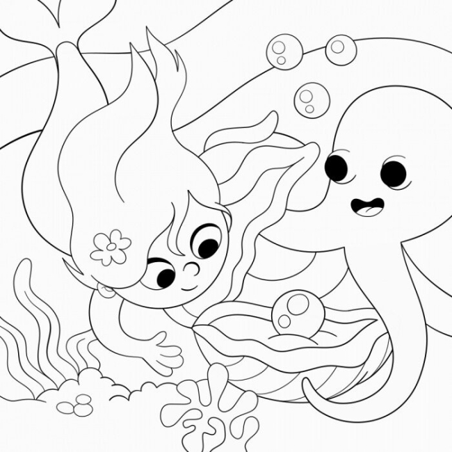 Раскраски и активитибуки (2-6 лет) - Книжка «Нові водяні розмальовки. Русалоньки» (9789667502126)#3