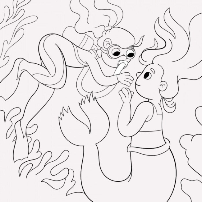 Раскраски и активитибуки (2-6 лет) - Книжка «Нові водяні розмальовки. Русалоньки» (9789667502126)#4