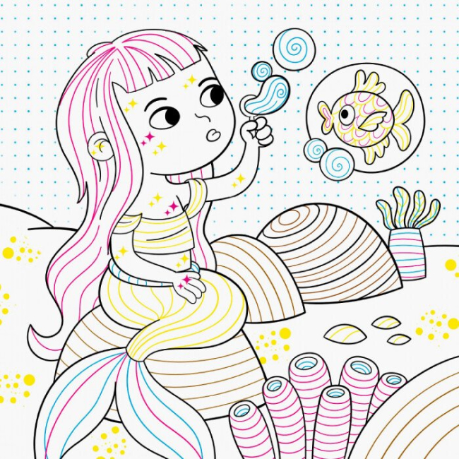 Раскраски и активитибуки (2-6 лет) - Книжка «Нові водяні розмальовки. Русалоньки» (9789667502126)#5