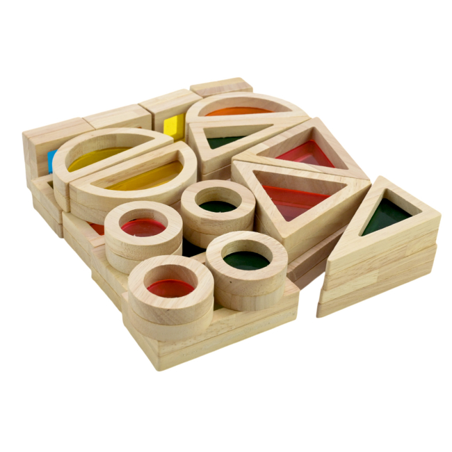 Конструктори з унікальними деталями - Дерев'яний конструктор Країна Іграшок з акрилом 24 елементи (C9434)#2