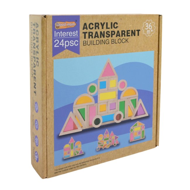 Конструктори з унікальними деталями - Дерев'яний конструктор Країна Іграшок з акрилом 24 елементи (C9434)#3