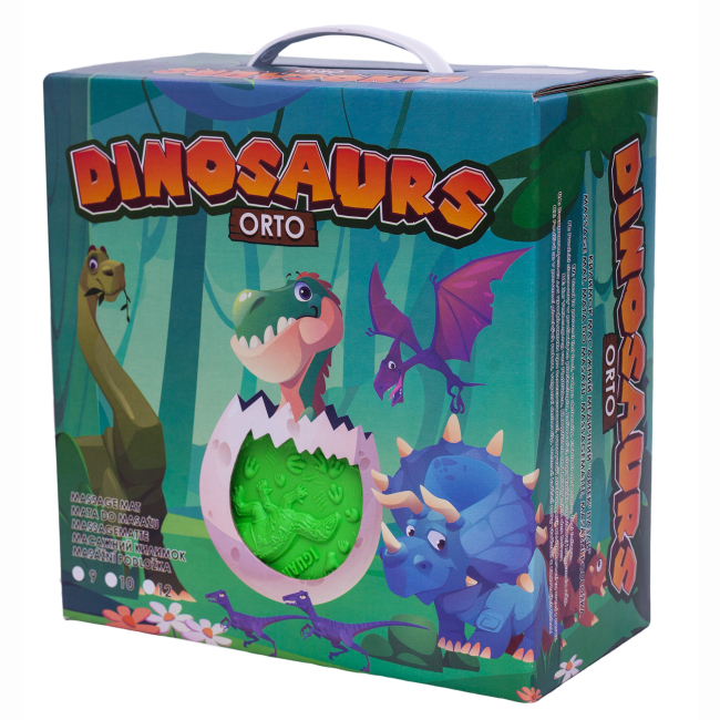 Развивающие коврики - Массажный коврик Ortek Динозавры Пазлы 10 элементов + 6 треугольников (4820264130871)#2