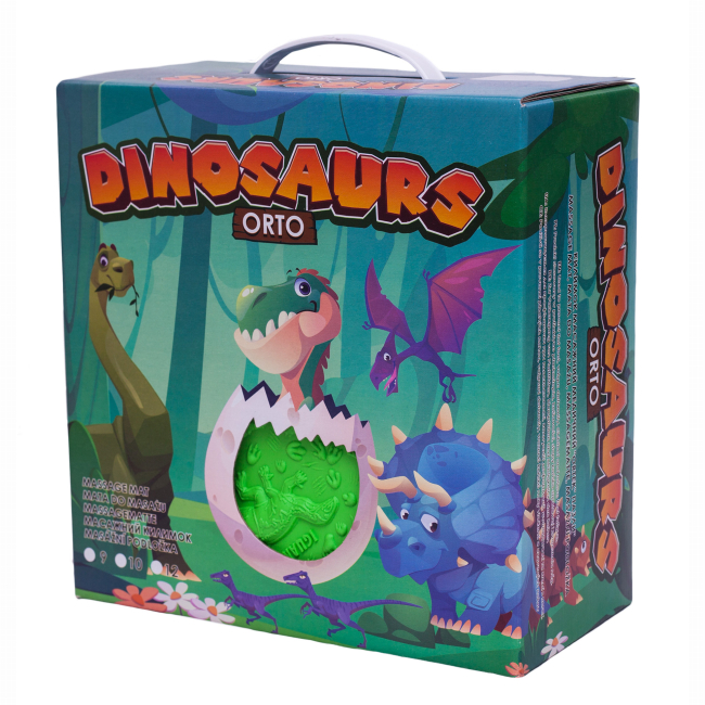 Развивающие коврики - Массажный коврик Ortek Динозавры Пазлы 9 элементов + 6 треугольников (4820264130918)#2