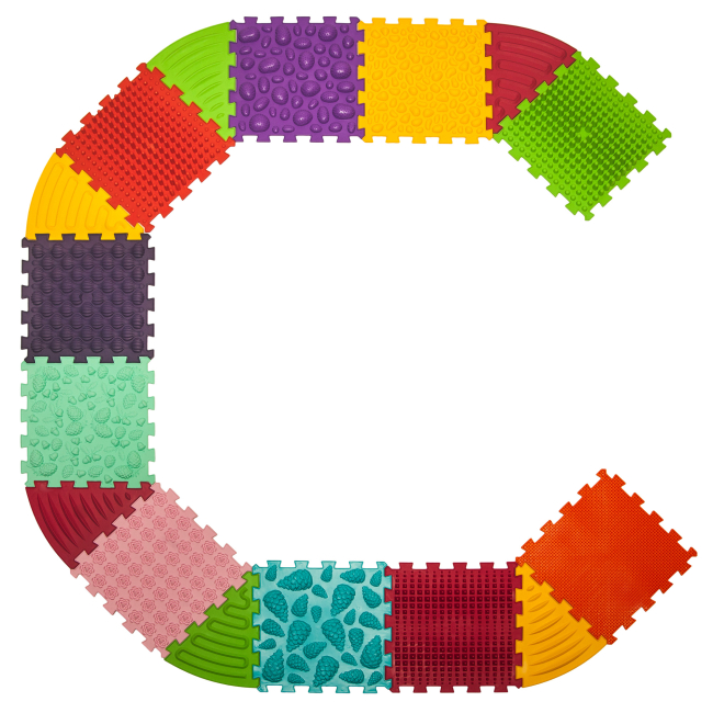 Развивающие коврики - Массажный коврик Ortek Пазлы 10 элементов + 6 треугольников (2000000127330)#2