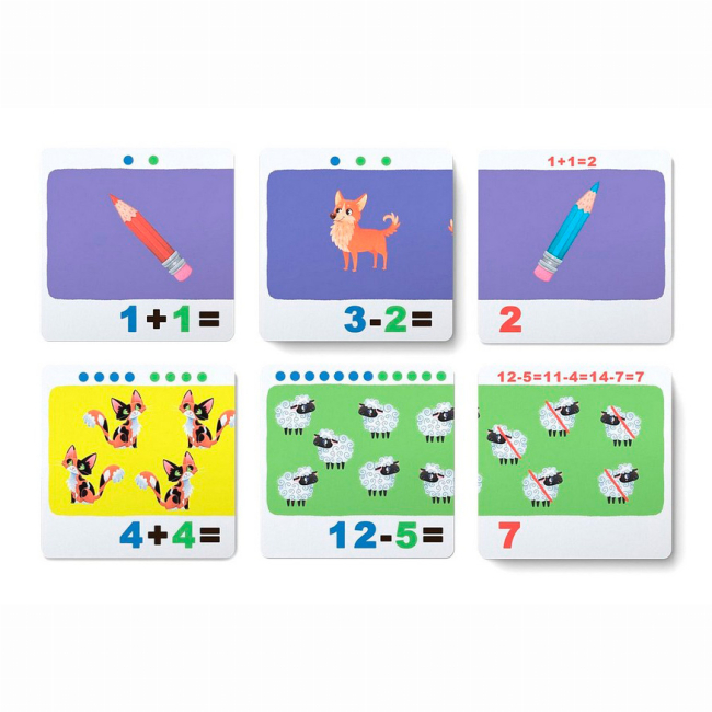 Учебная литература - Розумні картки «Учимося лічити. Додаємо і віднімаємо. 30 карток»  (9786175475782)#3