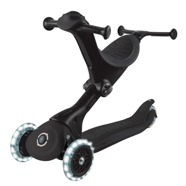 Самокати - Самокат Globber Go up deluxe lights 3 в 1 чорний (646-720-2)#3