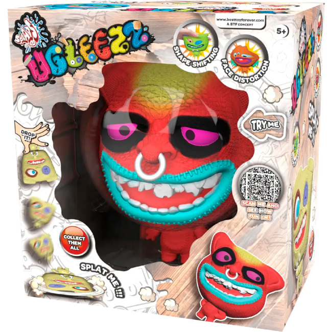 Антистрес іграшки - Стретч-антистрес BTF Splats head Ugleezz Зубастик червоний (13612/1)#2