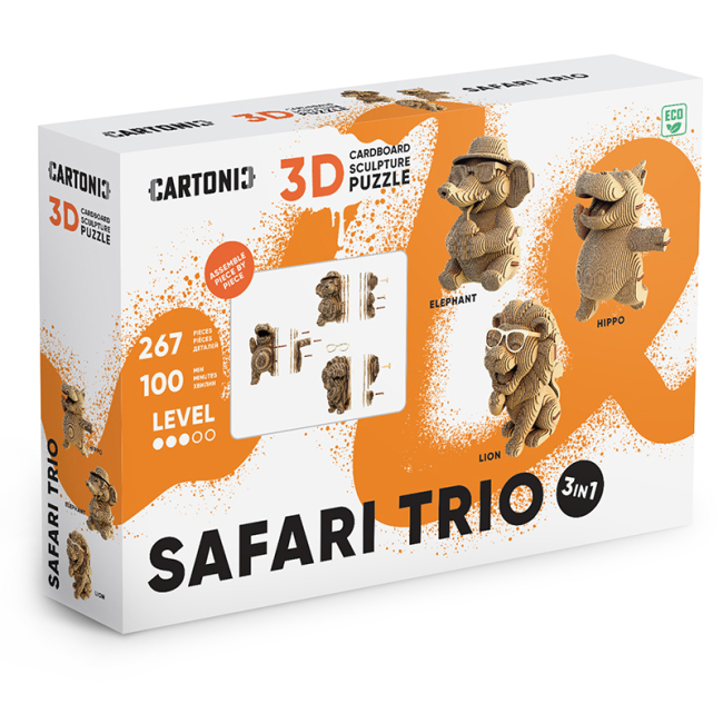 3D-пазлы - 3D пазл Cartonic Safari trio (CARTTRIOSAF)#9