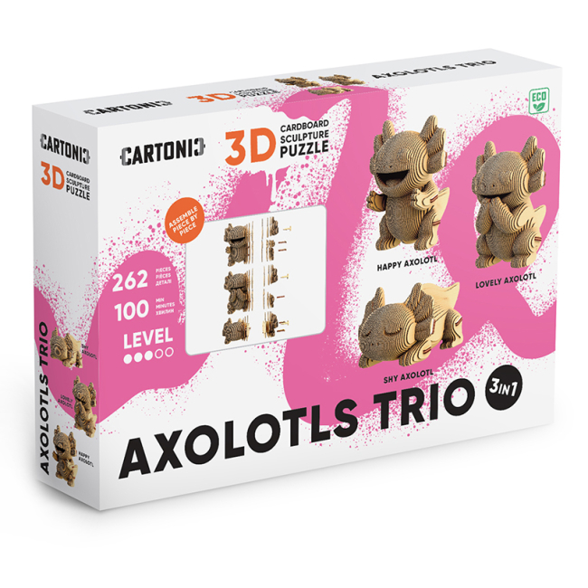 3D-пазлы - 3D пазл Cartonic Axolotls trio (CARTTRIOAXOL)#9