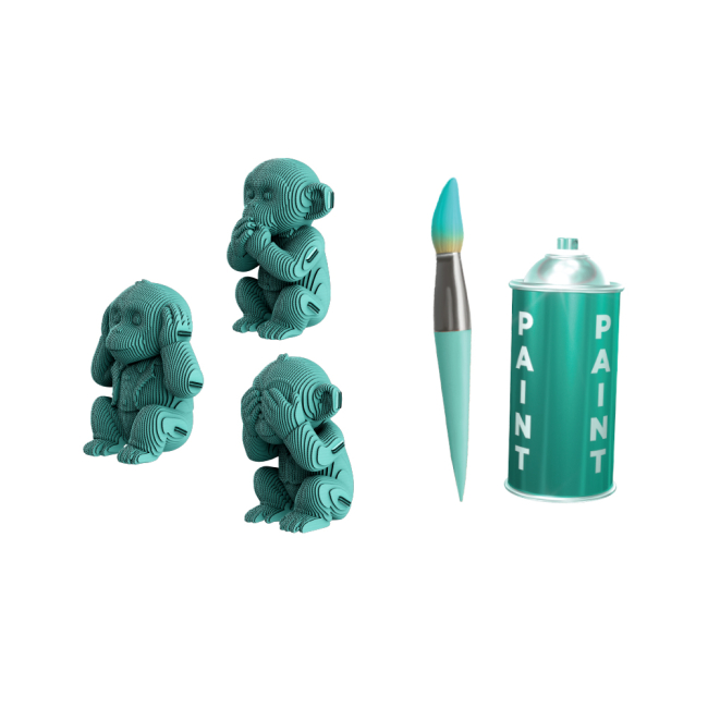 3D-пазлы - 3D пазл Cartonic Monkeys trio (CARTTRIOMONK)#8