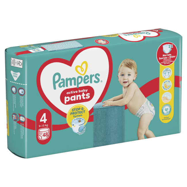 Товары по уходу - Подгузники-трусики Pampers Active baby Maxi 9-15 кг 48 шт (8006540068755)#2