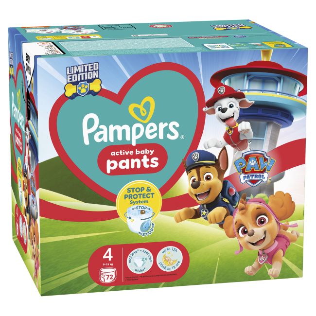 Товари для догляду - Підгузки-трусики Pampers Active baby Paw Patrol Maxi 9-15 кг 72 шт (8006540863572)#2