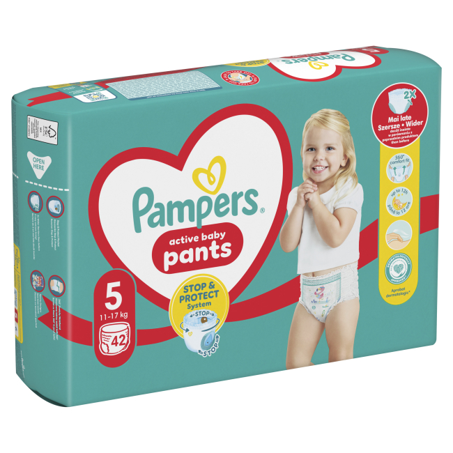 Товары по уходу - Подгузники-трусики Pampers Active baby Junior 11-17 кг 42 шт (8006540068960)#2