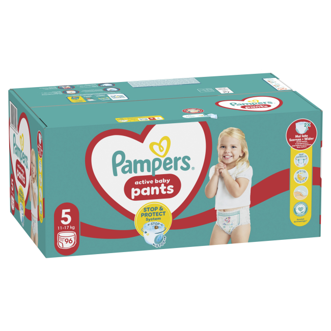 Товары по уходу - Подгузники-трусики Pampers Active baby Junior 11-17 кг 96 шт (8006540069509)#2