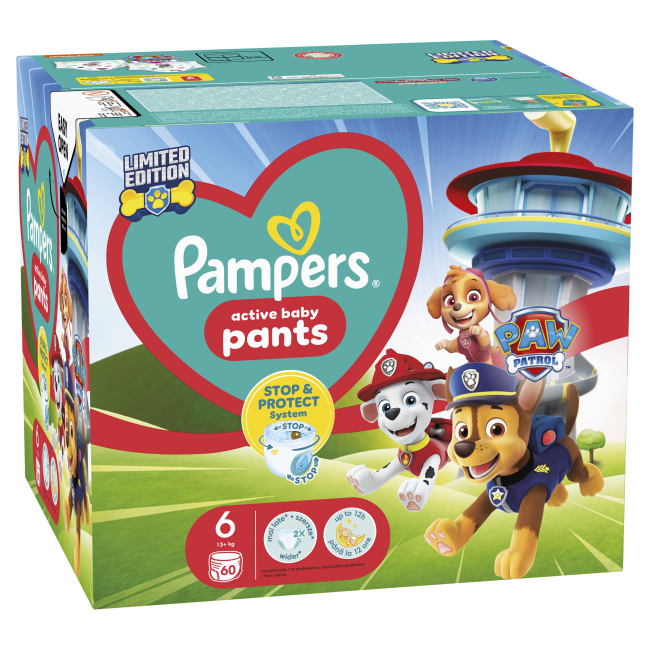 Товари для догляду - Підгузки-трусики Pampers Active baby Paw Patrol Giant 14-19 кг 60 шт (8006540863657)#2