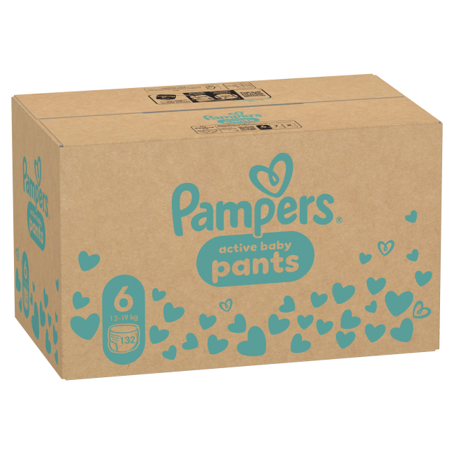 Товары по уходу - Подгузники-трусики Pampers Active baby Giant 13-19 кг 132 шт (8006540068632)#2