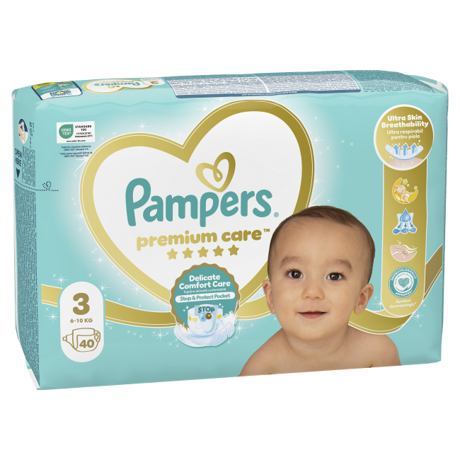 Товары по уходу - Подгузники Pampers Premium care Midi 6-10 кг 40 шт (8001090379337)#2