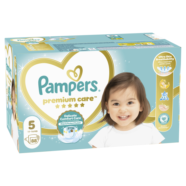 Товары по уходу - Подгузники Pampers Premium care Junior 12-17 кг 88 шт (4015400541813)#2