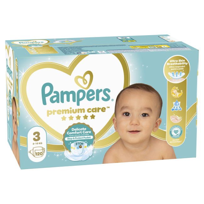 Товари для догляду - Підгузки Pampers Premium care Midi 6-10 кг 120 шт (4015400465461)#2