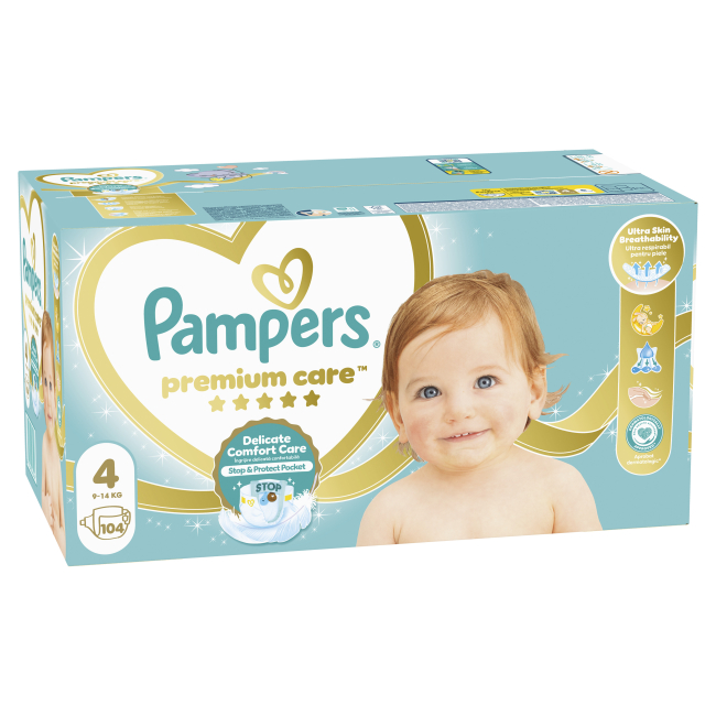 Товары по уходу - Подгузники Pampers Premium care Maxi 9-15 кг 104 шт (4015400465447)#2