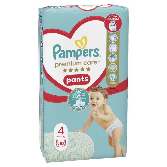 Товари для догляду - Підгузки-трусики Pampers Premium care Maxi 9-15 кг 58 шт (8001090759993)#2