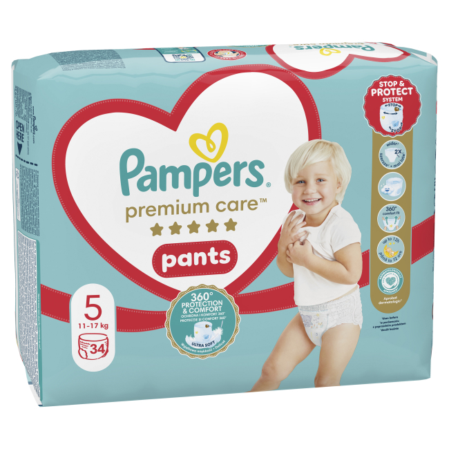Товары по уходу - Подгузники-трусики Pampers Premium care Junior 11-17 кг 34 шт (8001090759870)#2