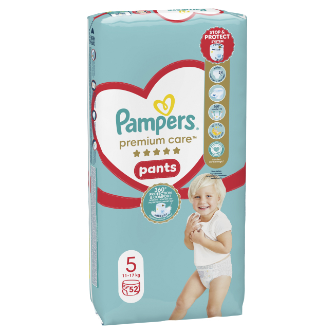 Товары по уходу - Подгузники-трусики Pampers Premium care Junior 11-17 кг 52 шт (8001090760036)#2