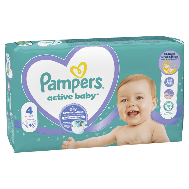 Товары по уходу - Подгузники Pampers Active Baby Maxi Эконом Минус 9-15 кг 46 шт (8001090949097)#2