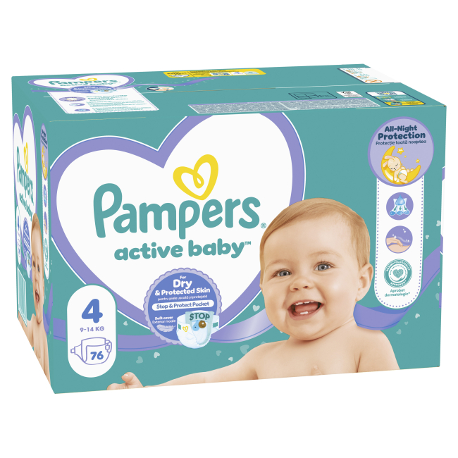 Товары по уходу - Подгузники Pampers Active Baby Giant Maxi 9-15 кг 76 шт (8001090949615)#2