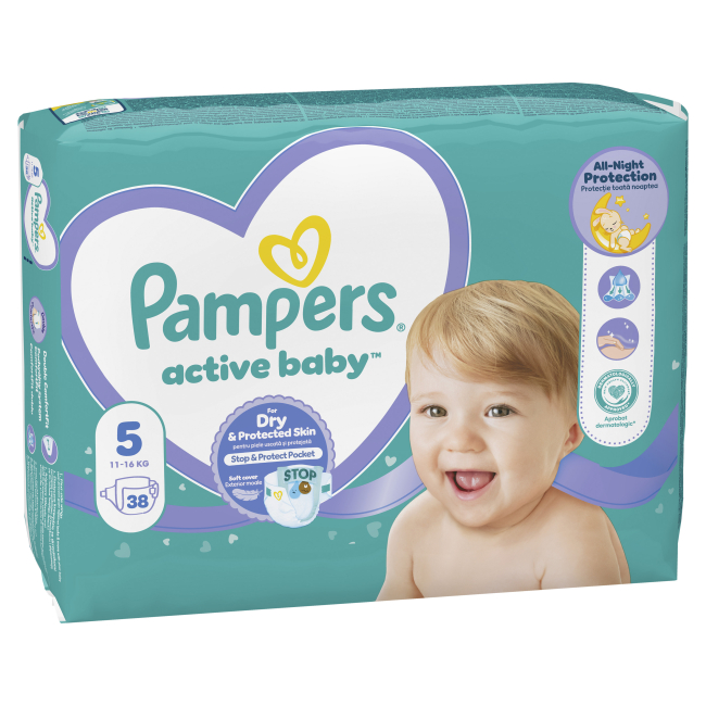 Товары по уходу - Подгузники Pampers Active Baby Junior Эконом Минус 11-16 кг 38 шт (8006540207796)#2