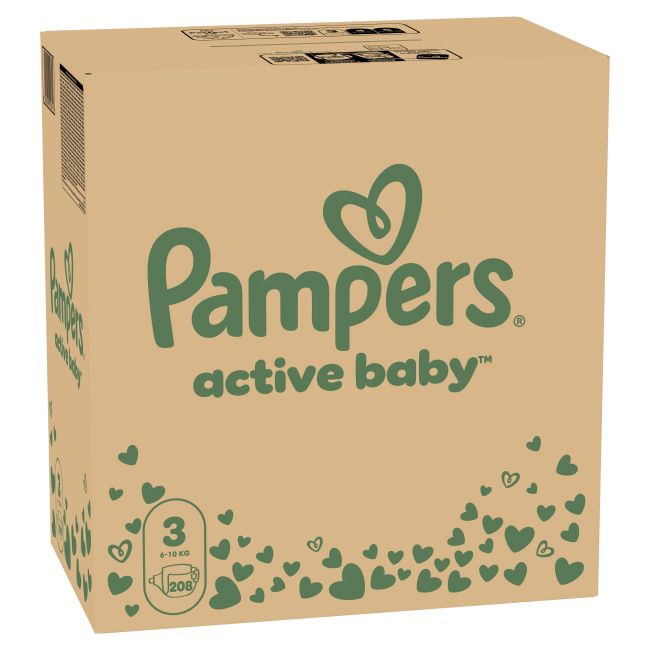 Товары по уходу - Подгузники Pampers Active Baby Midi 6-10 кг 208 шт (8001090910745)#2