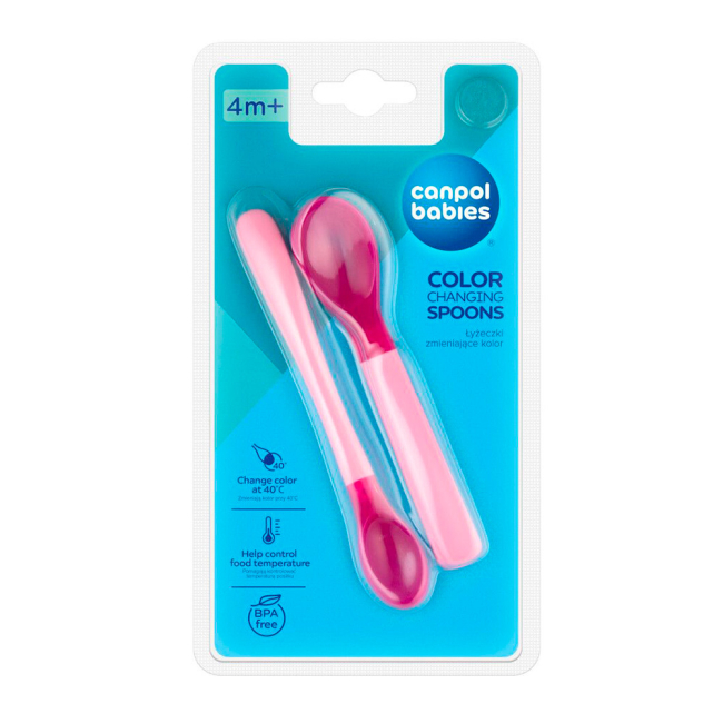 Товари для догляду - Ложки Canpol рожеві (9/581_pin)#2