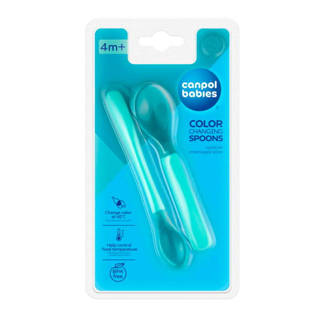 Товари для догляду - Ложки Canpol бірюзові (9/581_tur)#2