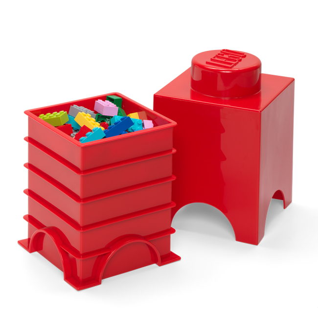 Бокси для іграшок - Бокс для зберігання LEGO Lifestyle Цеглинка 1  червоний (40011730)#2