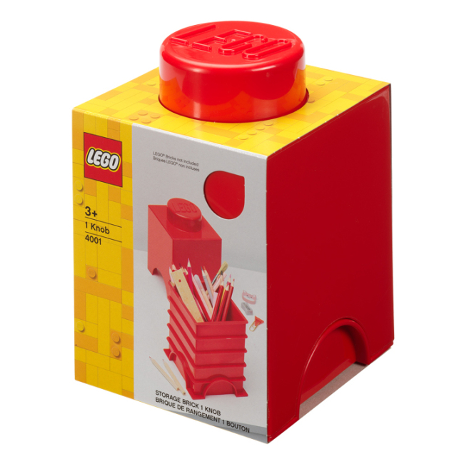 Бокси для іграшок - Бокс для зберігання LEGO Lifestyle Цеглинка 1  червоний (40011730)#3
