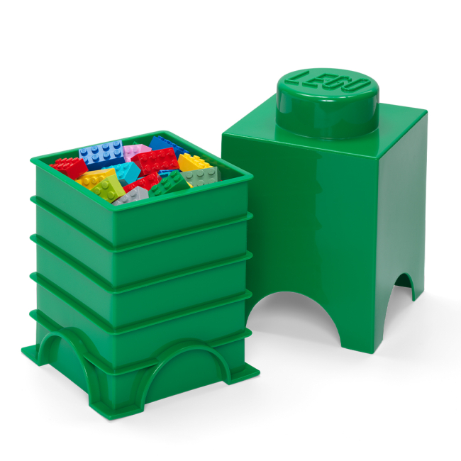 Бокси для іграшок - Бокс для зберігання LEGO Lifestyle Цеглинка 1 зелений (40011734)#2