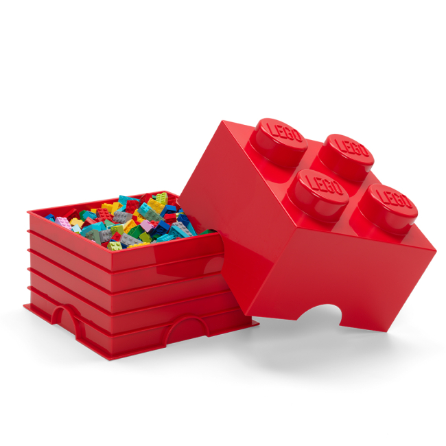 Бокси для іграшок - Бокс для зберігання LEGO Lifestyle Цеглинка 4  червоний (40031730)#2