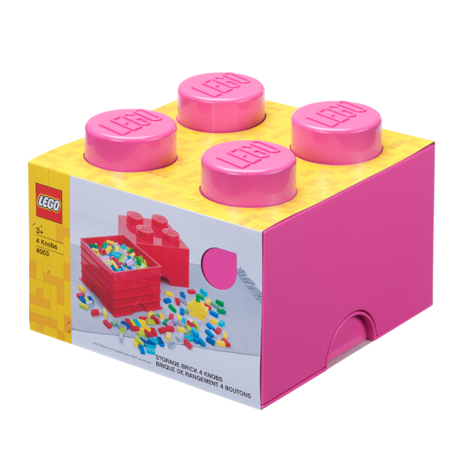 Бокси для іграшок - Бокс для зберігання LEGO Lifestyle Цеглинка 4 яскраво-рожевий (40031739)#3