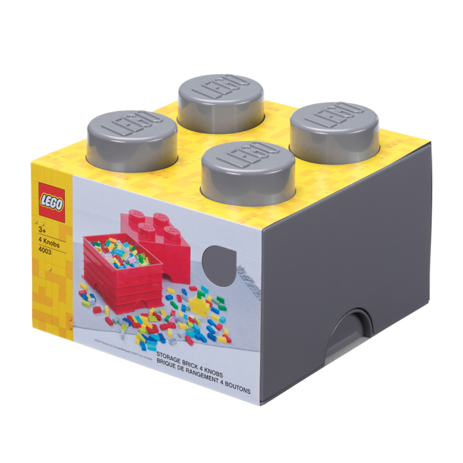 Бокси для іграшок - Бокс для зберігання LEGO Lifestyle Цеглинка 4 темно-сірий (40031754)#3