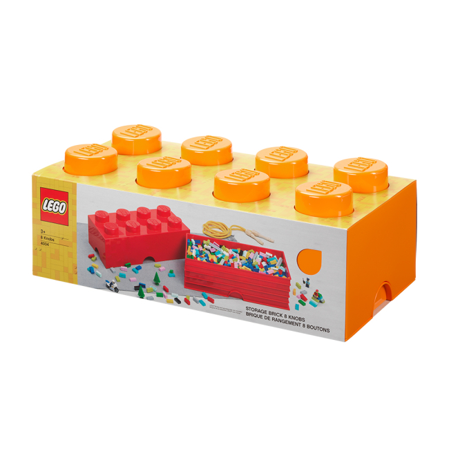 Бокси для іграшок - Бокс для зберігання LEGO Lifestyle Цеглинка 8 помаранчевий (40041760)#3