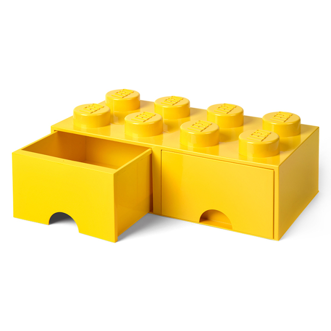 Бокси для іграшок - Висувний ящик для зберігання LEGO Lifestyle Цеглинка 8 жовтий (40061732)#2
