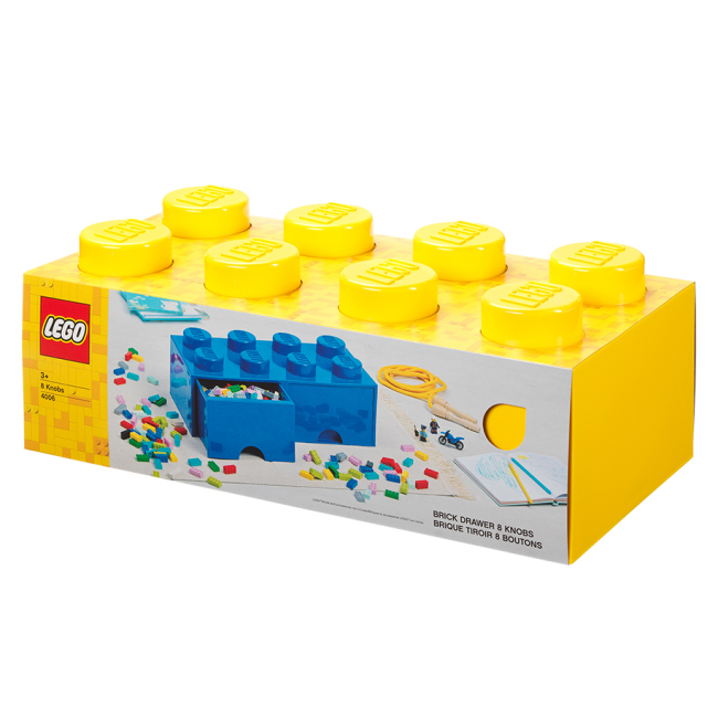 Бокси для іграшок - Висувний ящик для зберігання LEGO Lifestyle Цеглинка 8 жовтий (40061732)#5