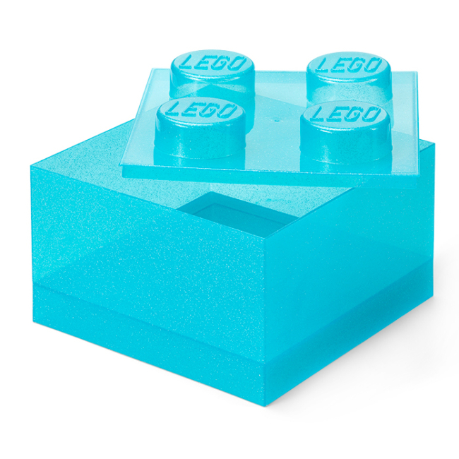 Бокси для іграшок - Коробка для зберігання LEGO Lifestyle Цеглинка 4 блакитний з блискітками (40090802)#2