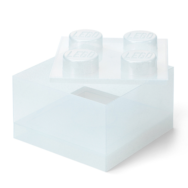Бокси для іграшок - Коробка для зберігання LEGO Lifestyle Цеглинка 4 білий з блискітками (40090803)#2