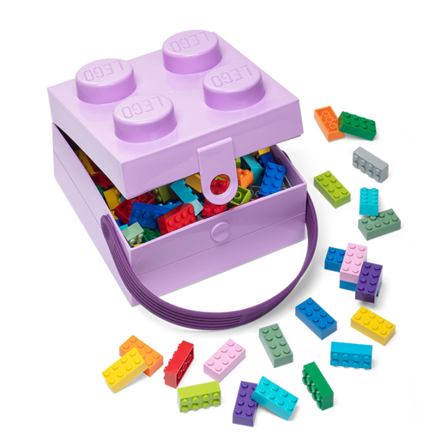 Бокси для іграшок - Бокс для зберігання з ручкою LEGO Lifestyle Цеглинка лавандовий (40240004)#2