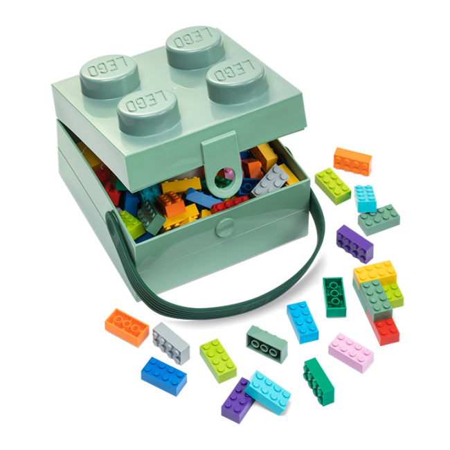 Бокси для іграшок - Бокс для зберігання з ручкою LEGO Lifestyle Цеглинка хакі (40240005)#2