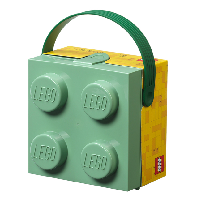 Бокси для іграшок - Бокс для зберігання з ручкою LEGO Lifestyle Цеглинка хакі (40240005)#3