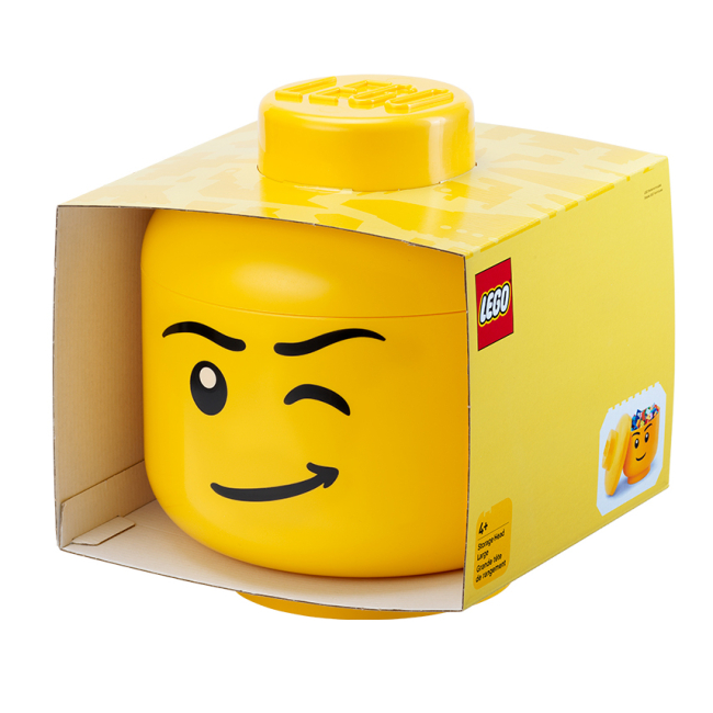 Бокси для іграшок - Бокс-голова LEGO Lifestyle Winking boy large (40320802)#3