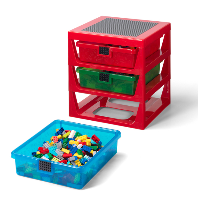 Бокси для іграшок - Стелаж з трьома ящиками LEGO Lifestyle червоний (40950001)#4