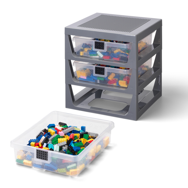 Бокси для іграшок - ​Стелаж з трьома ящиками LEGO Lifestyle сірий (40950003)#5